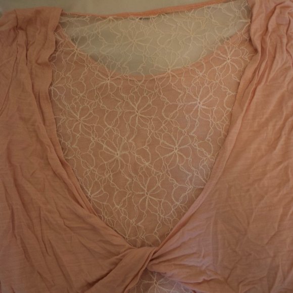 Pink Formal Top with Lace Back - Picture 3 of 3